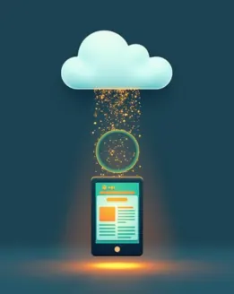 Data moving from a device to the cloud during migration